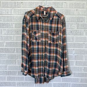 Pilcro Oversized Comfy Button Down Top Size S